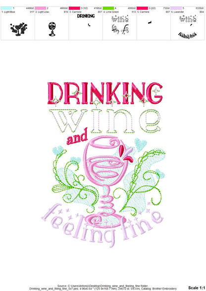 Drinking Wine and Feeling Fine Saying