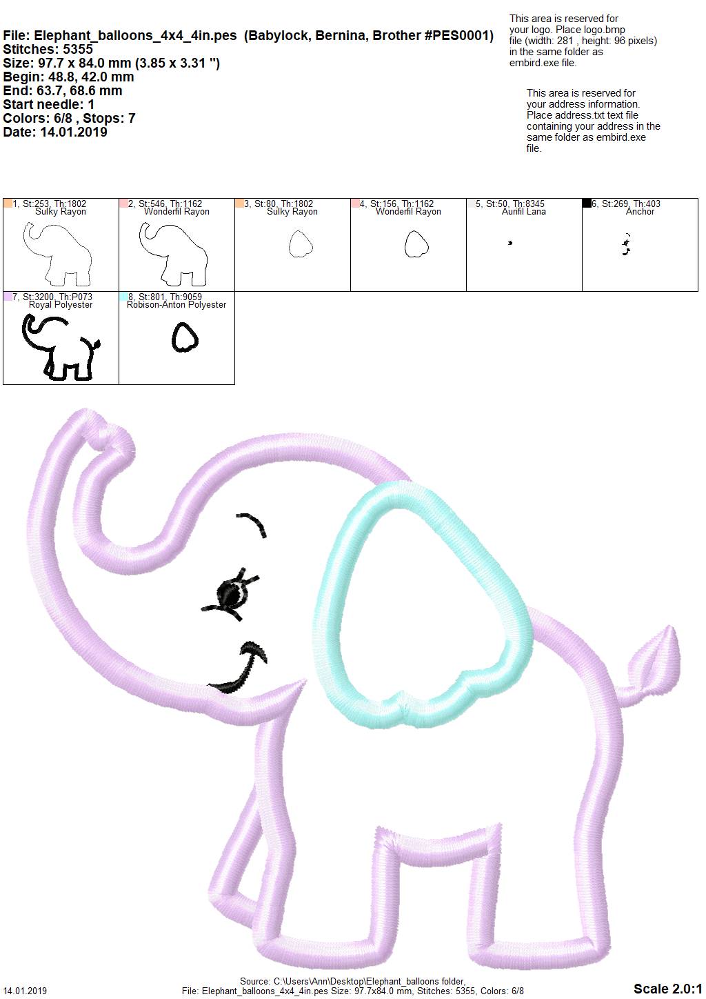 Valentine Elephant with Heart Balloon