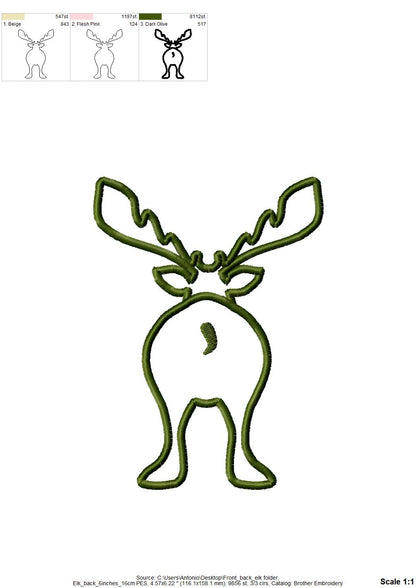 Front and Back Elk Moose