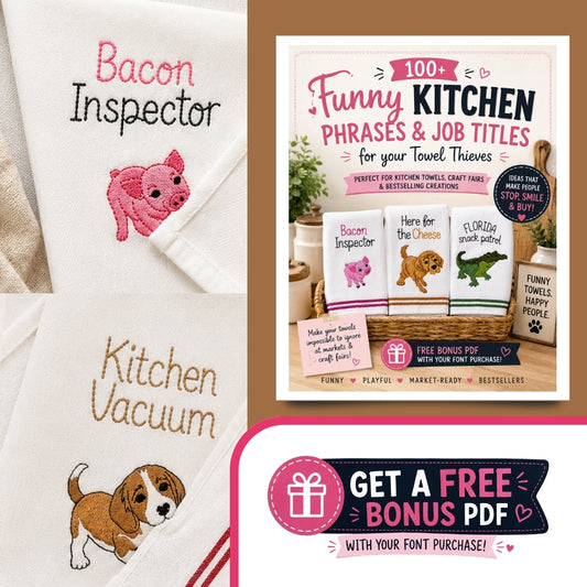 Hand stitch effect Font Sunspun