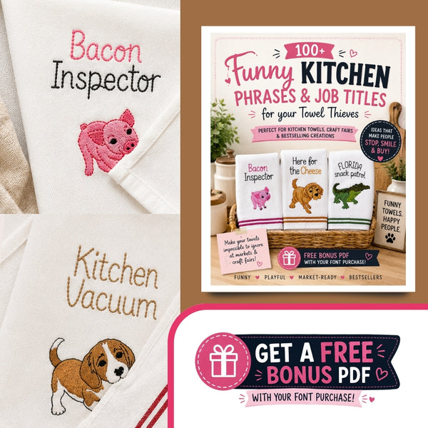 Hand stitch effect Font Sunspun