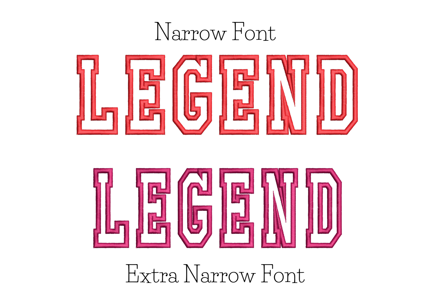 Narrow Varsity Sport Font 2 types