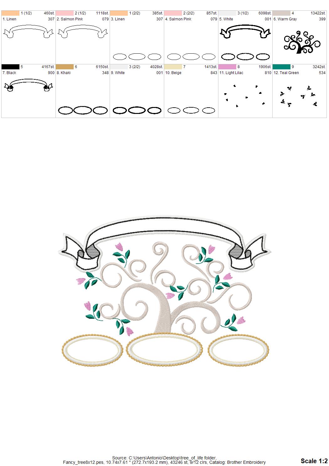 Fancy Romantic Family Tree Set