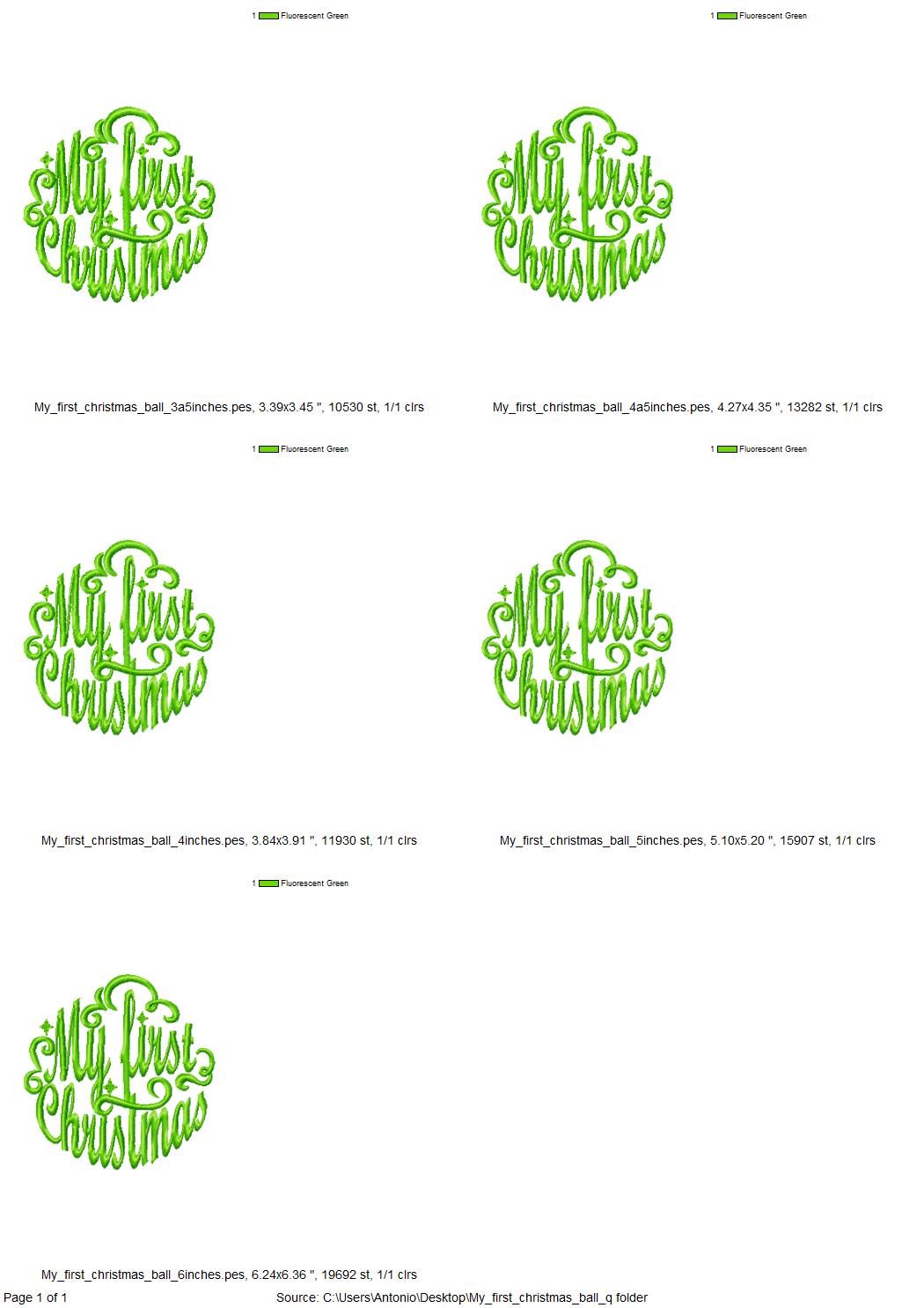 My First Christmas Ball Ornament