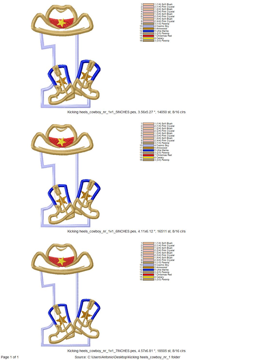 Cowboy Birthday Number ONE 1