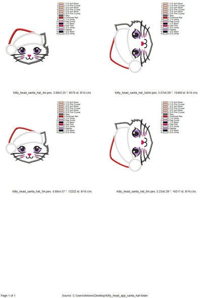 Christmas Kitty Cat with Santa Hat
