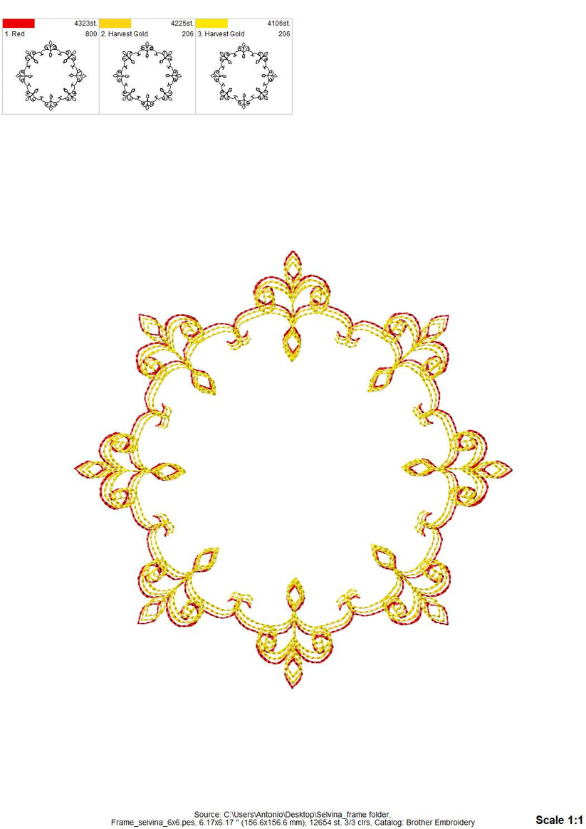 Stencil Circle Monogram Font and Frame machine embroidery designs ...