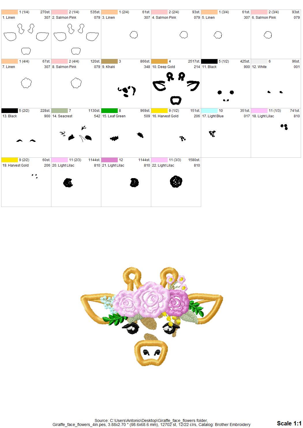 Giraffe with Floral Crown