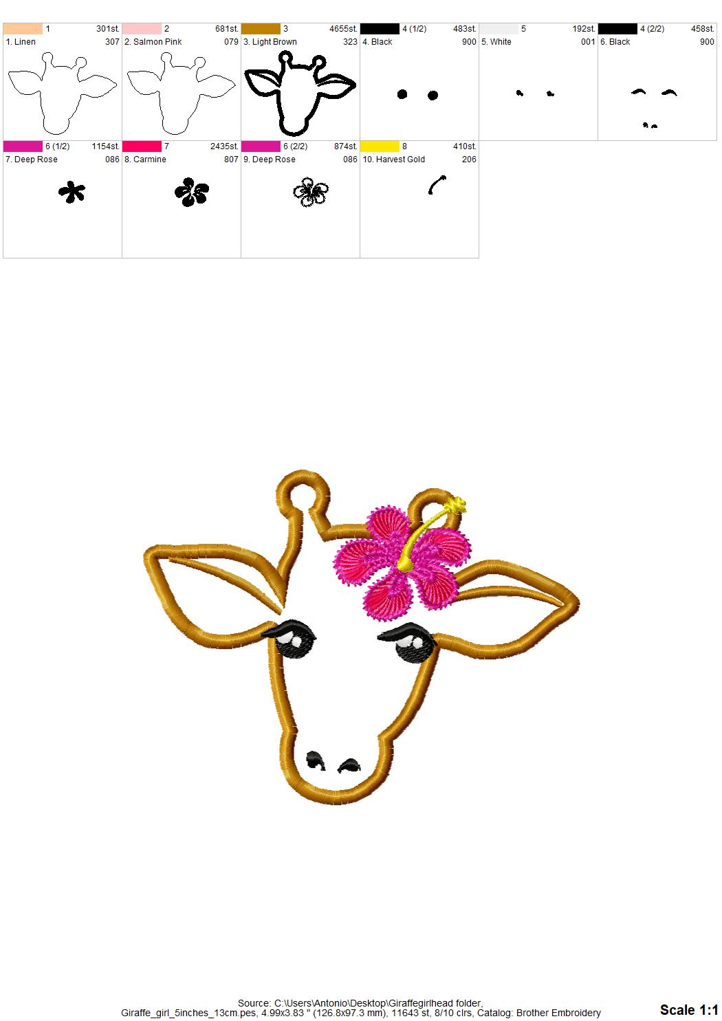 Giraffe Girl with Flower