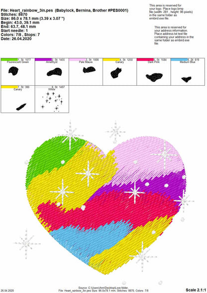 Sparkling Rainbow Heart