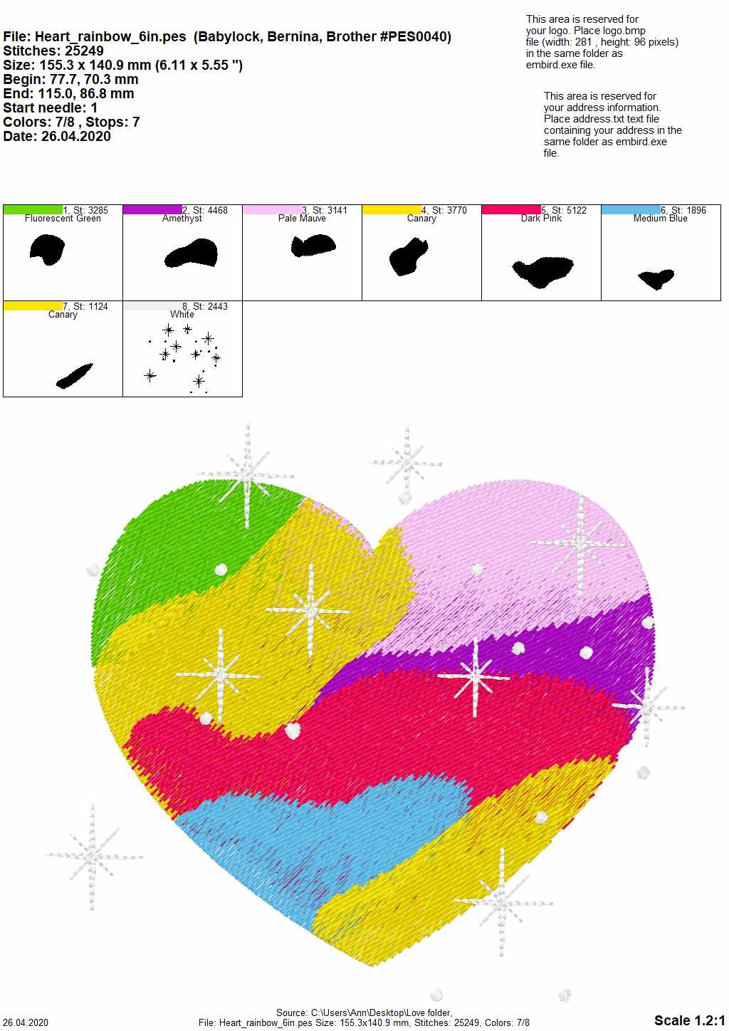 Sparkling Rainbow Heart