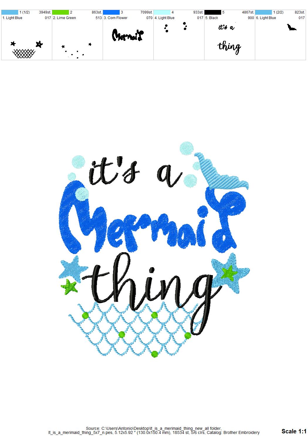 Its a Mermaid Thing Saying