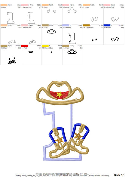 Cowboy Birthday Number ONE 1