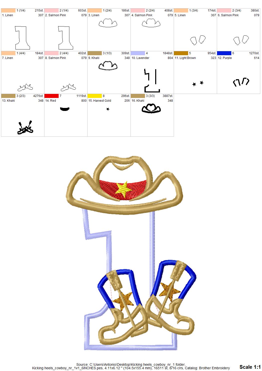 Cowboy Birthday Number ONE 1