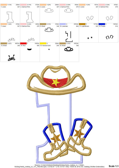 Cowboy Birthday Number ONE 1