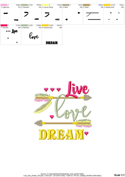 Live Love Dream Saying