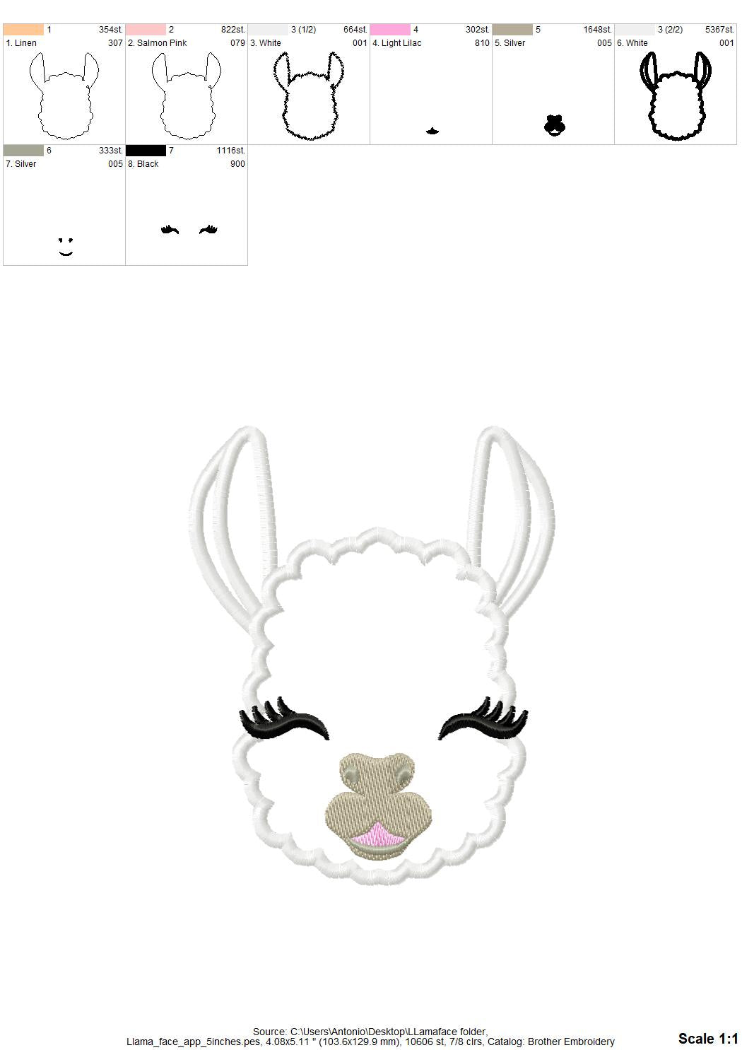 Llama Alpaca Applique