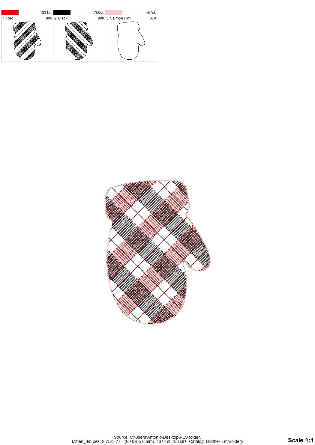 Plaid Christmas Tree Ornament Set