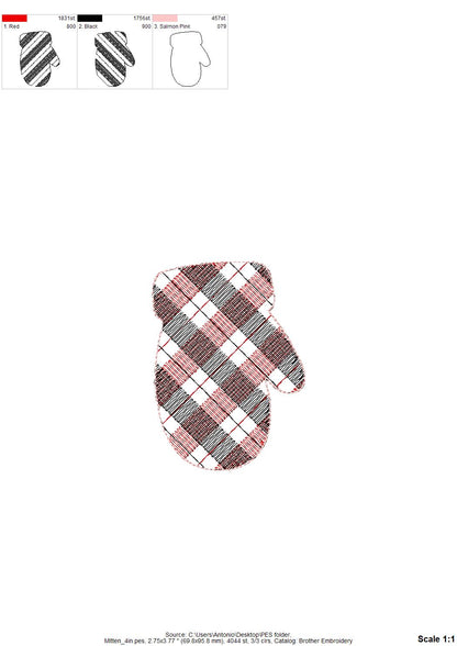 Plaid Christmas Tree Ornament Set