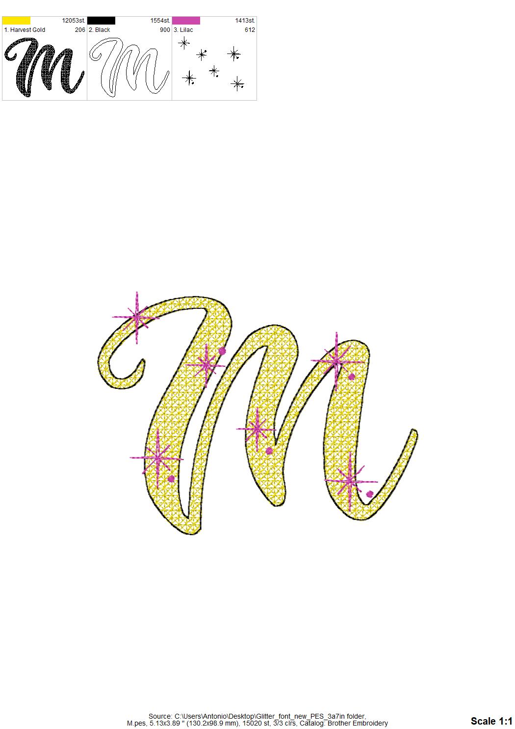 Sparkling Font Night Starry Sky