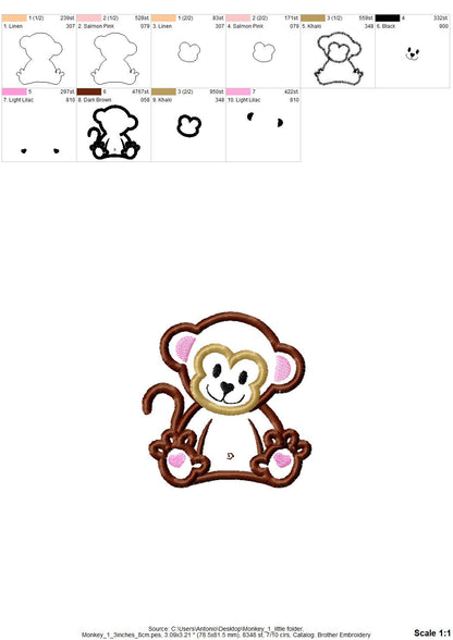 Little Monkey Applique