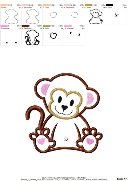 Little Monkey Applique