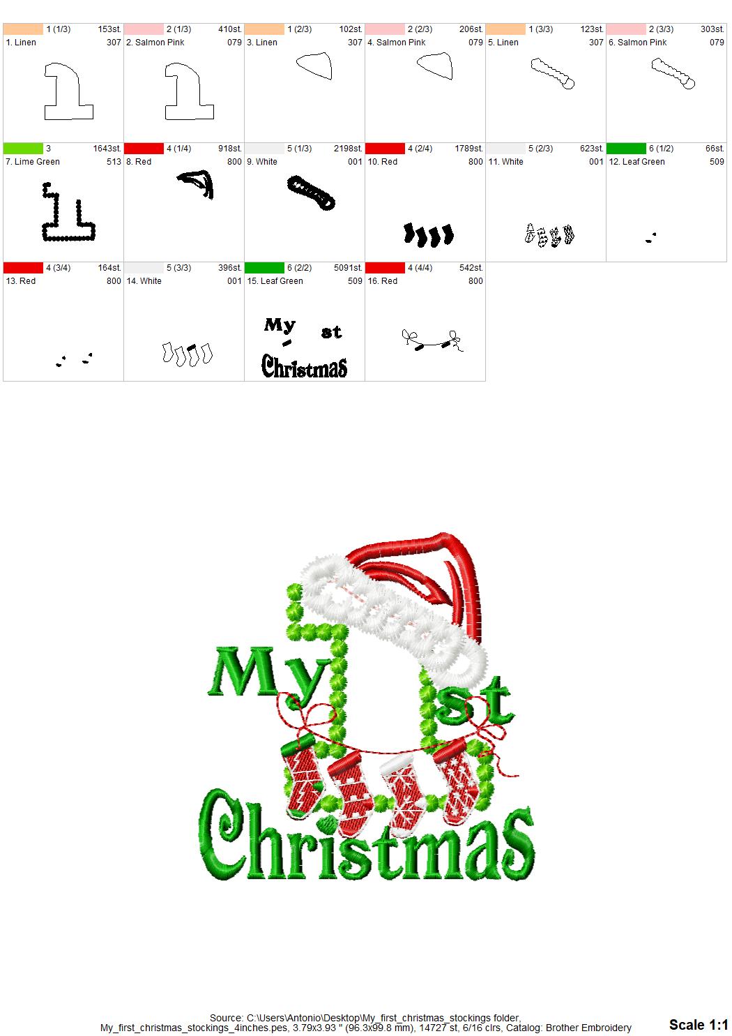 My 1st Christmas Applique