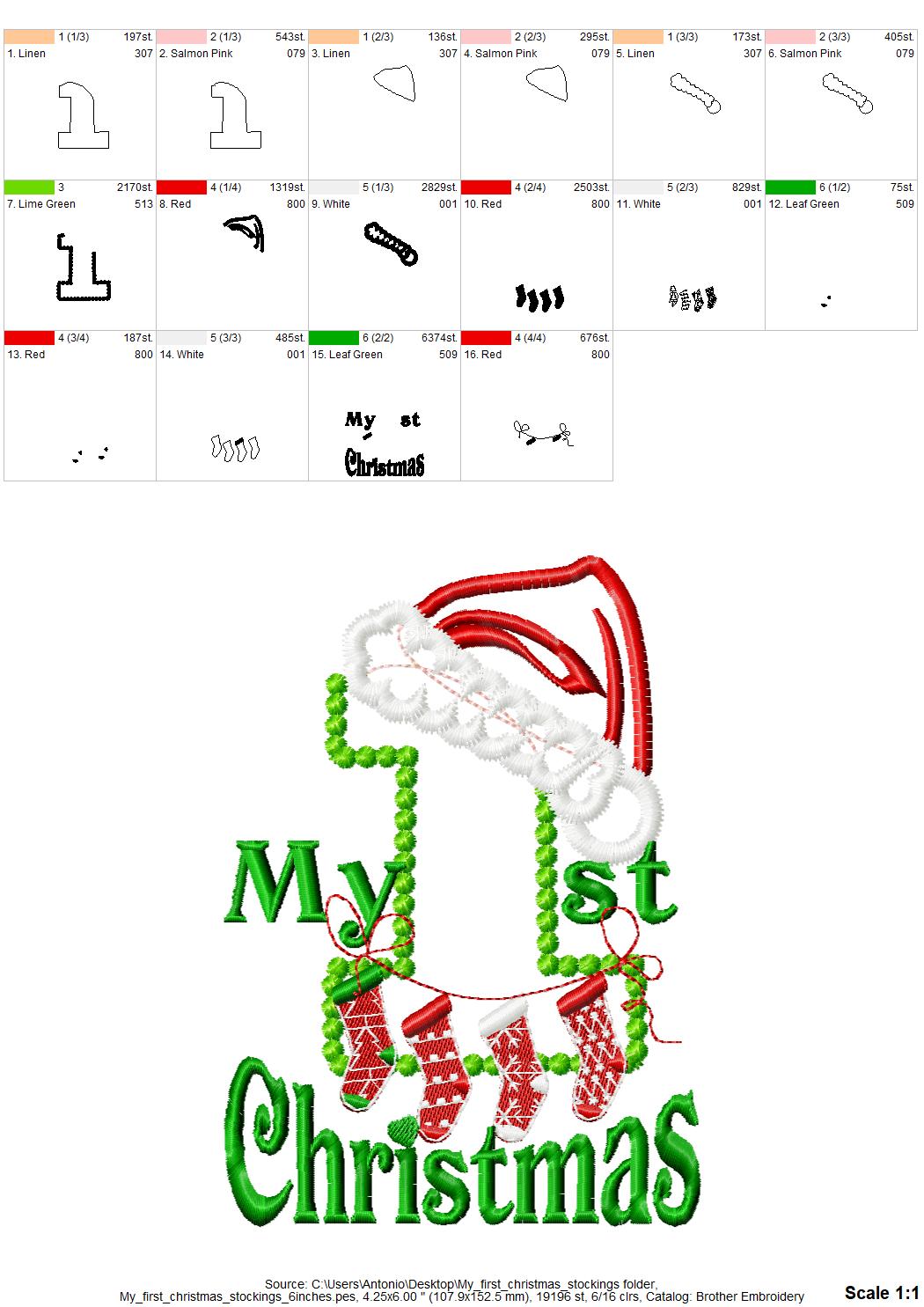 My 1st Christmas Applique