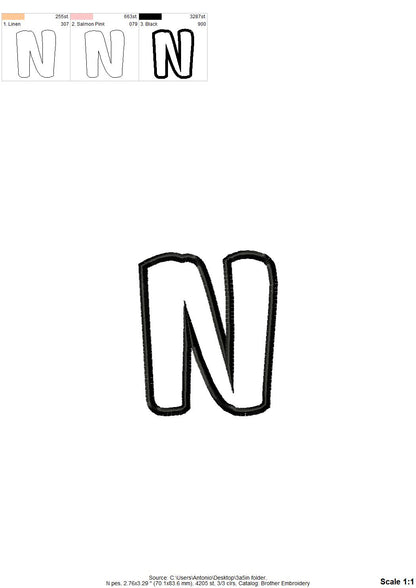 Monogram Applique Font Amy