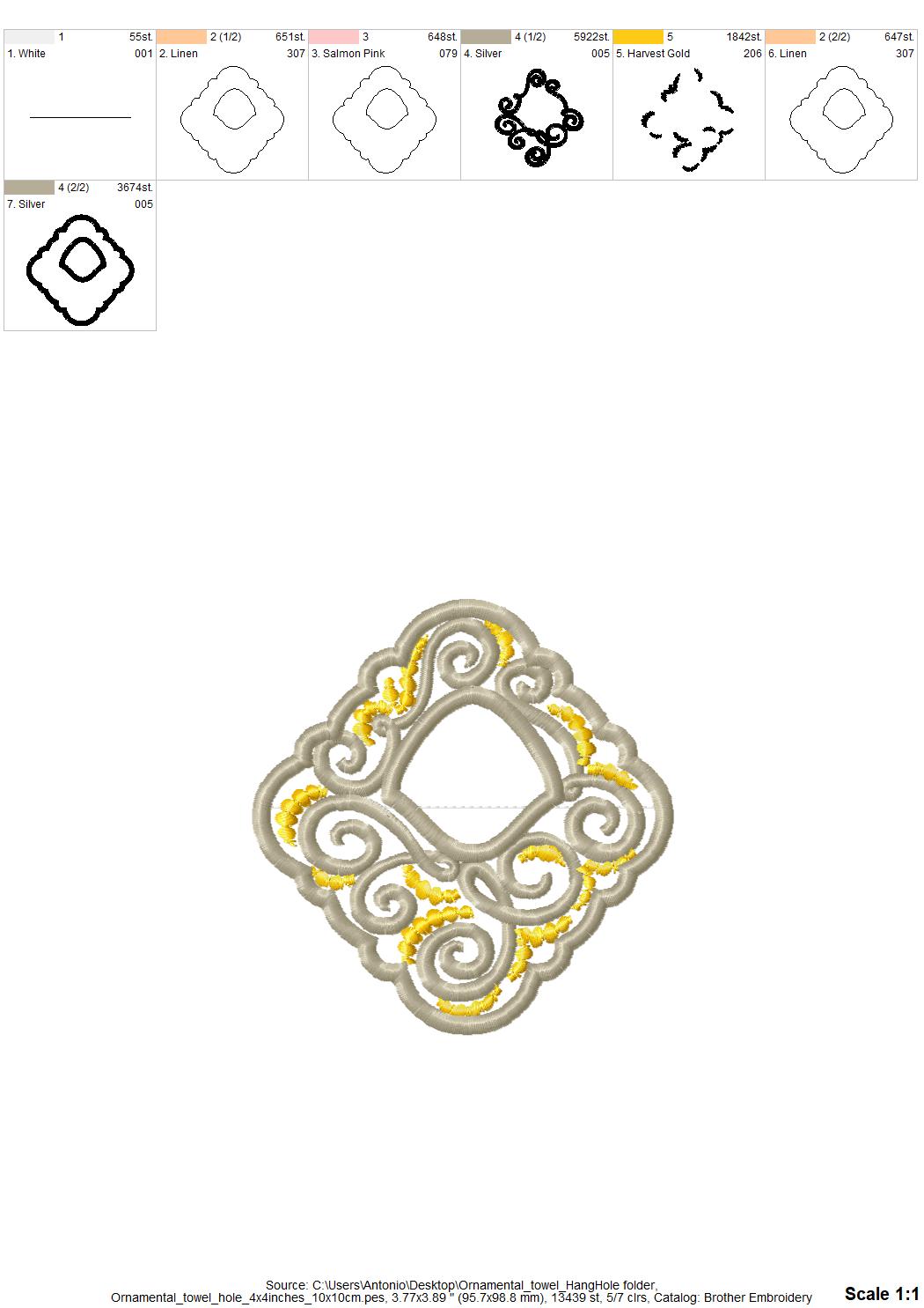 Elegant Wedding Towel Topper