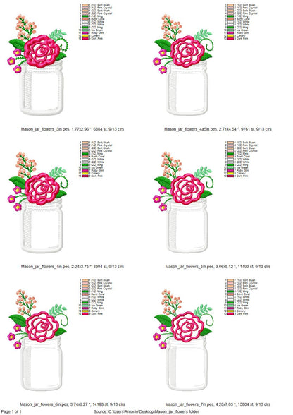 Rose Flower in Mason Jar