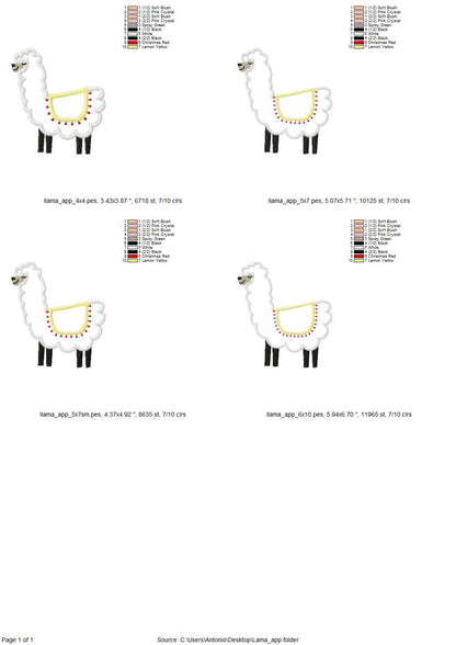 Llama Alpaca Applique