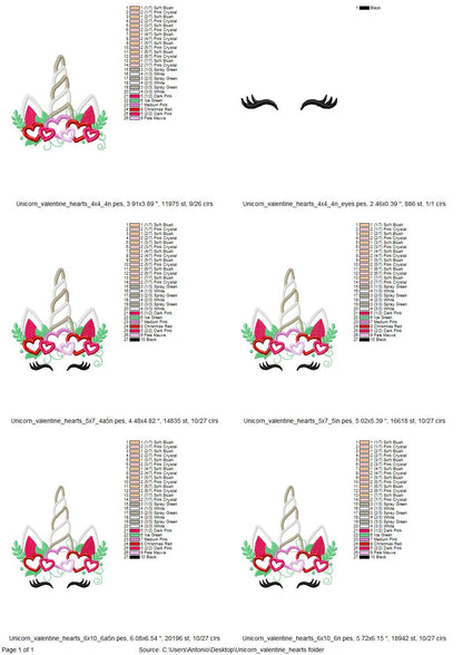 Valentine Unicorn with Heart Crown