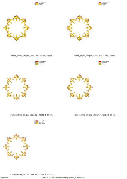 Circle Monogram Font and Frame Set