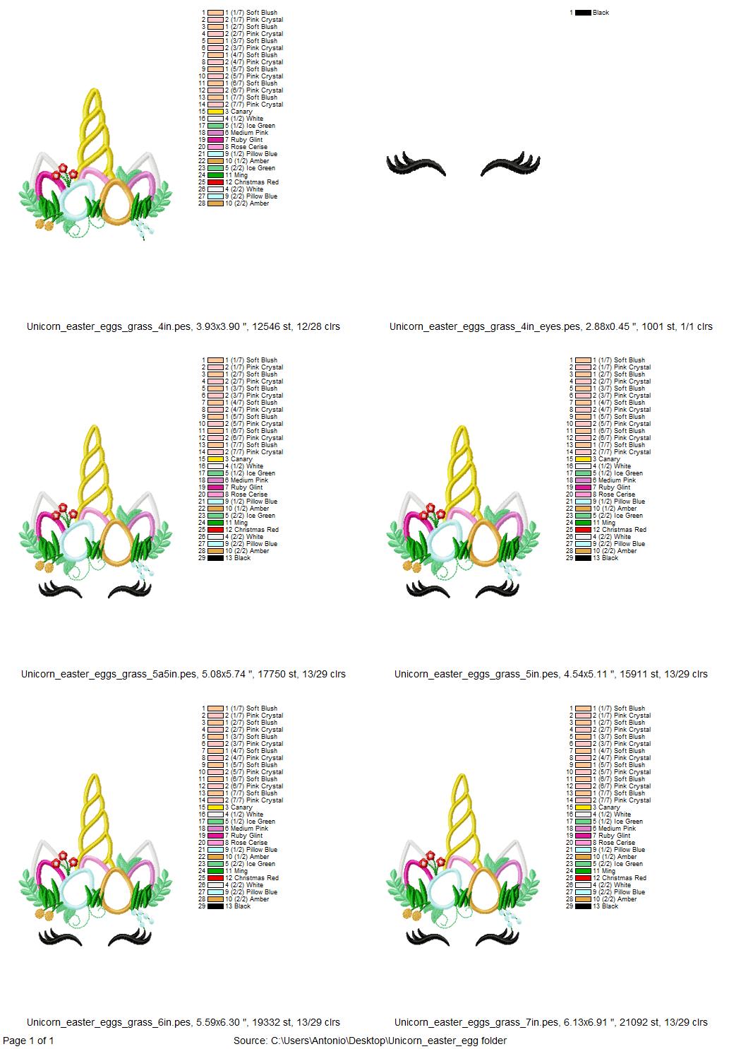 Easter Unicorn with Egg Crown