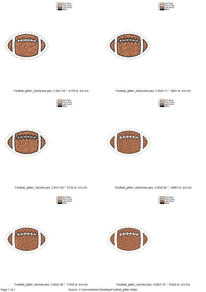 Football Glitter HTV Ball