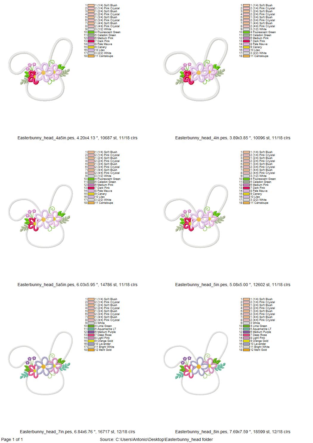 Easter Bunny Applique