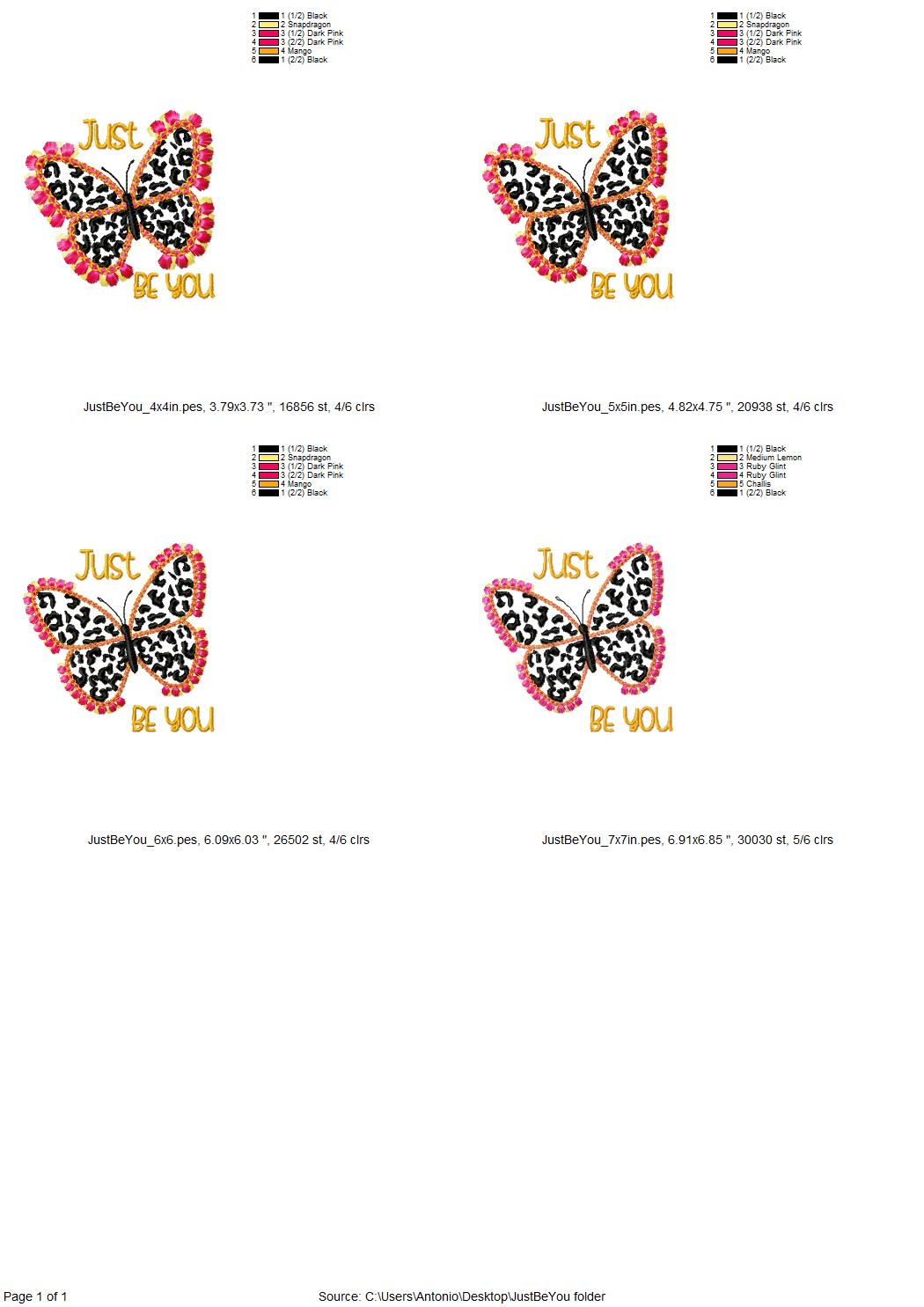 Retro Fringed Butterfly