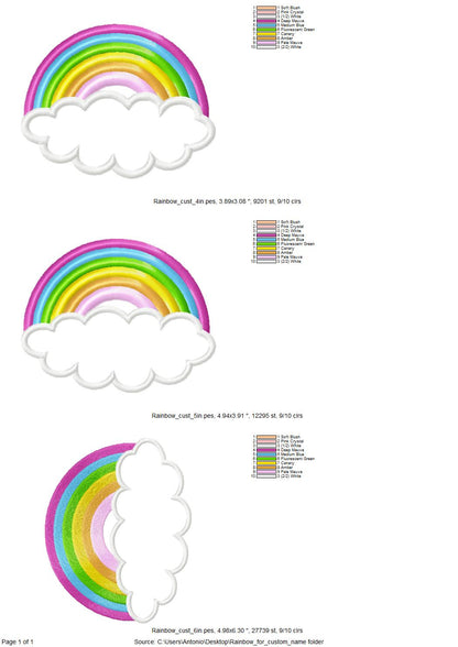 Rainbow with Cloud for Custom Name