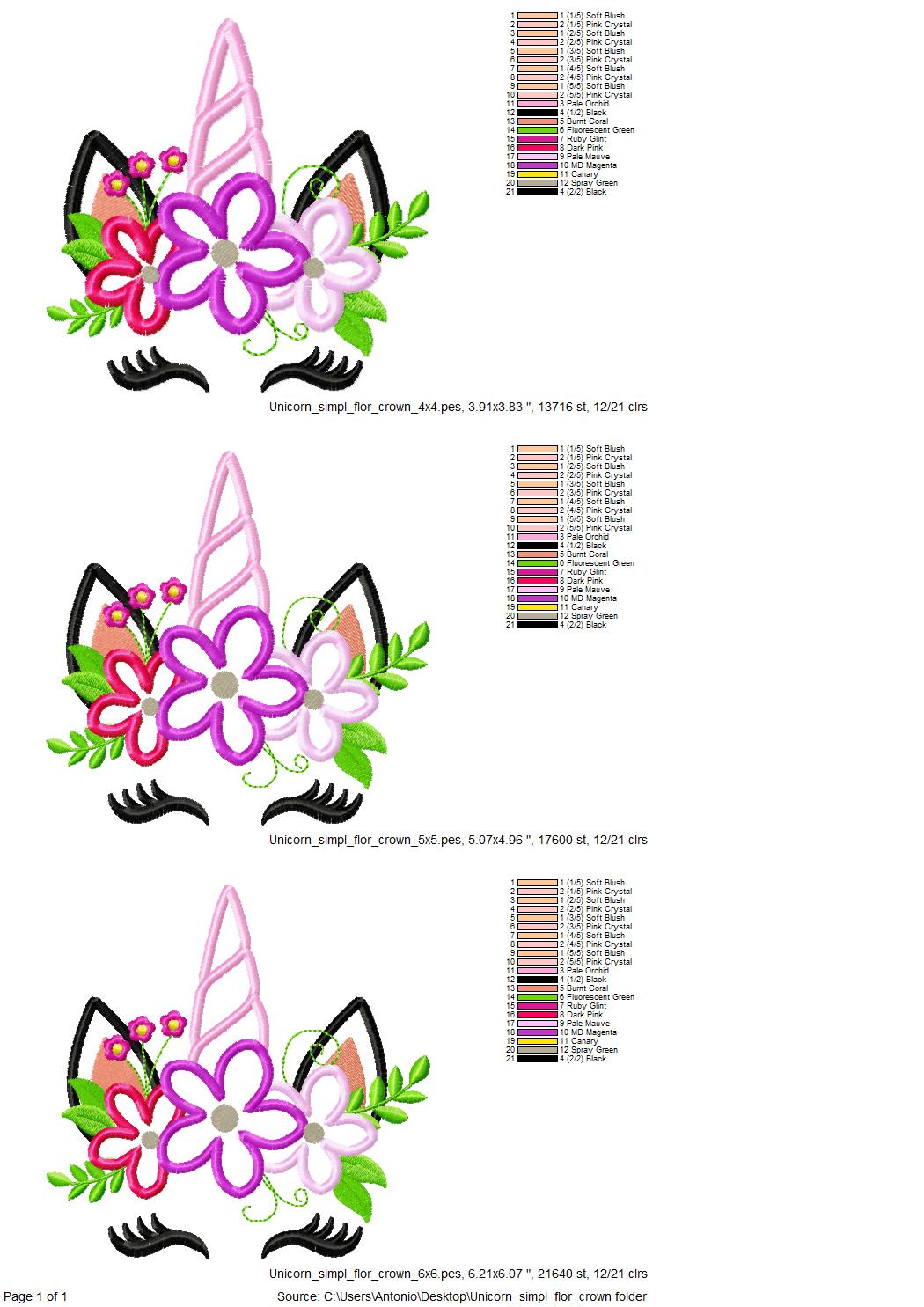 Floral Unicorn