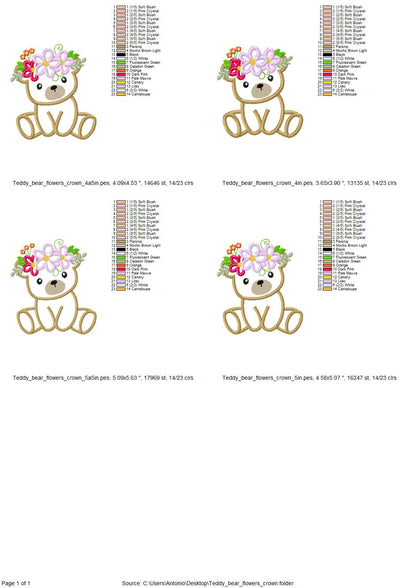 Little Floral Teddy Bear