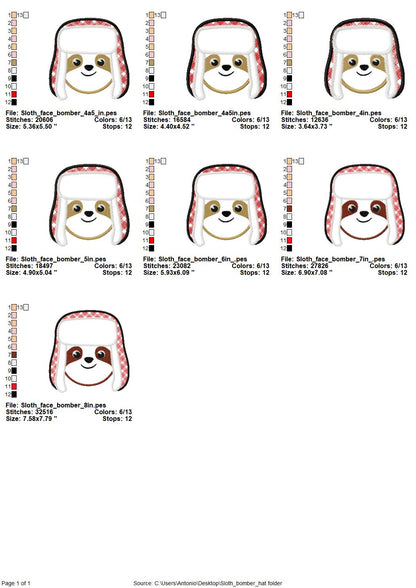 Christmas Sloth and Bomber Hat