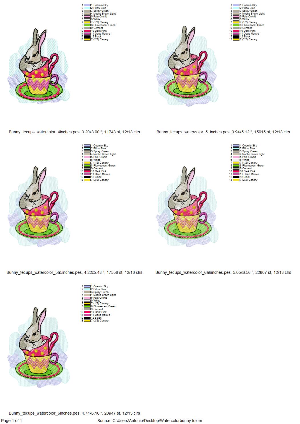 Bunny in Teacup Stack