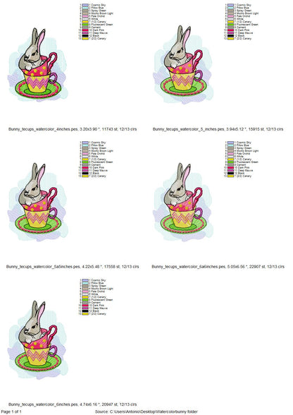 Bunny in Teacup Stack