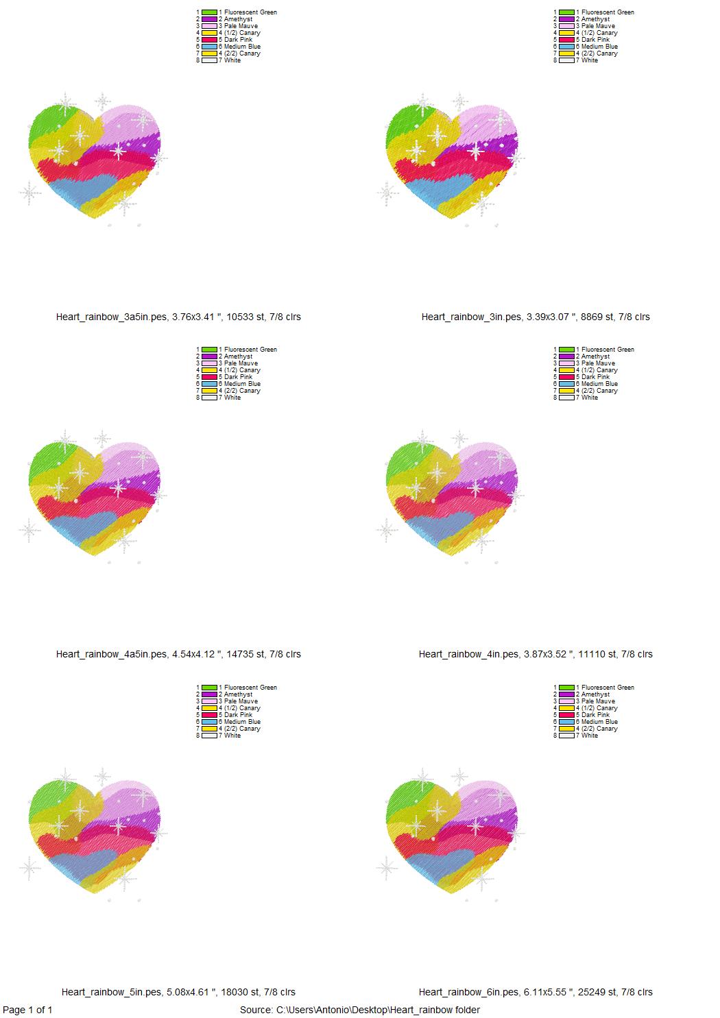 Sparkling Rainbow Heart