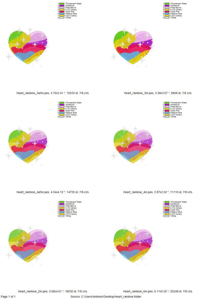 Sparkling Rainbow Heart