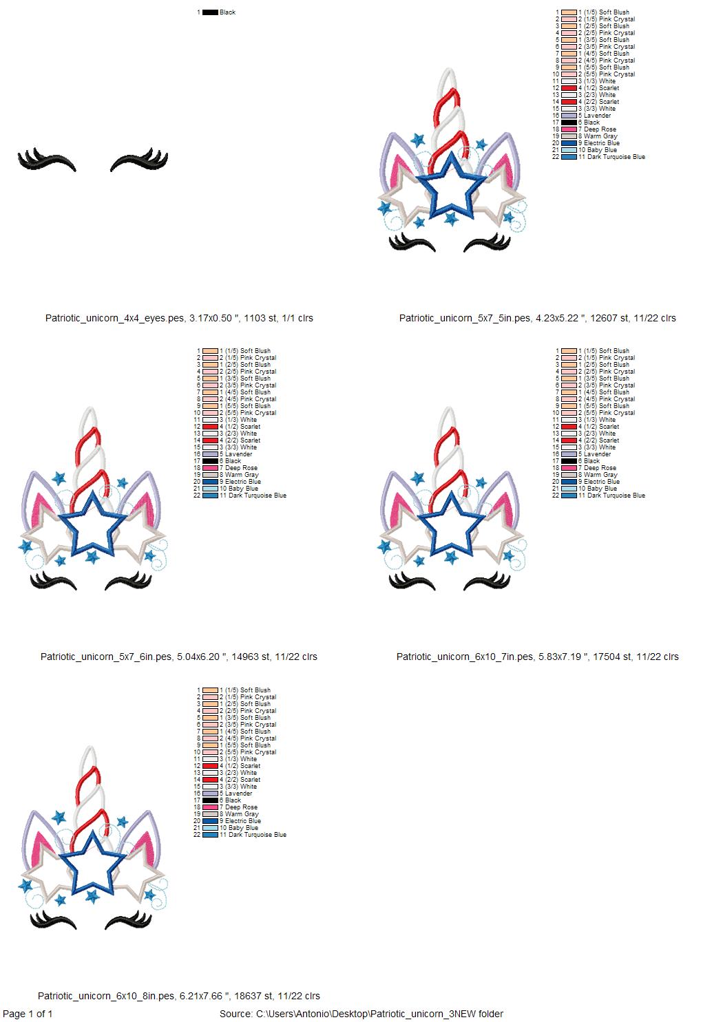 Pretty eyes Patriotic Unicorn