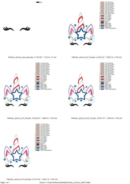 Pretty eyes Patriotic Unicorn