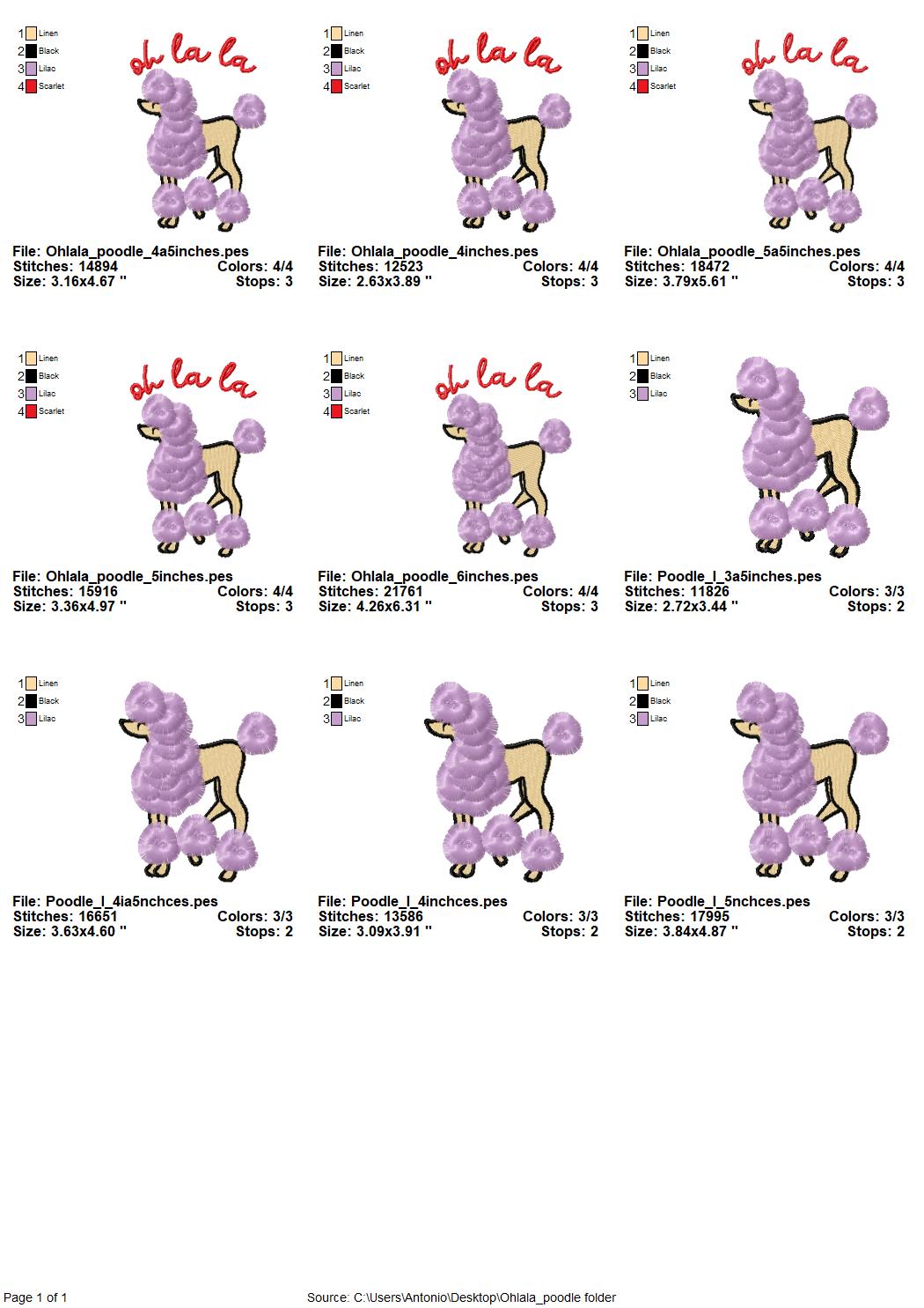 Oh la la Fringed Poodle