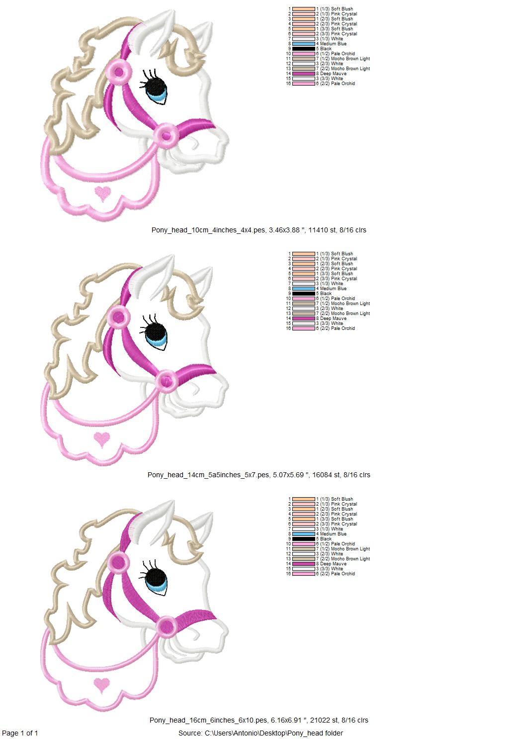 Pretty Horse Applique
